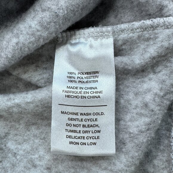 Old River Mens Size L Gray Speckled Quarter Zip Fleece Pullover Sweater Pocket - Picture 8 of 13